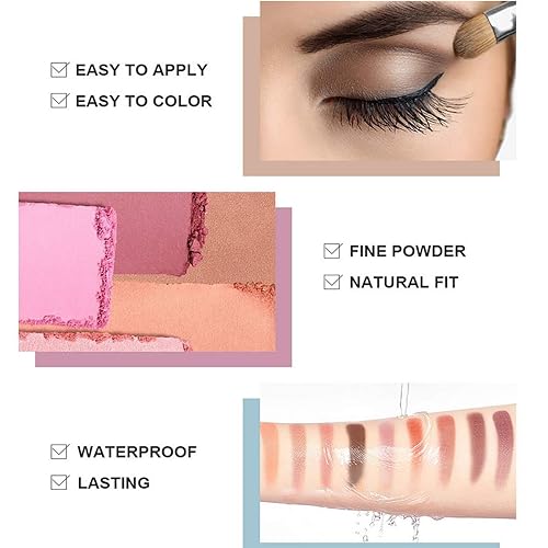 Miniatura 3 de Paletas de sombras de ojos, fáciles de mezclar, fusión de color, 120 tonos metálicos y brillantes, sombra de ojos a prueba de sudor e impermeable,