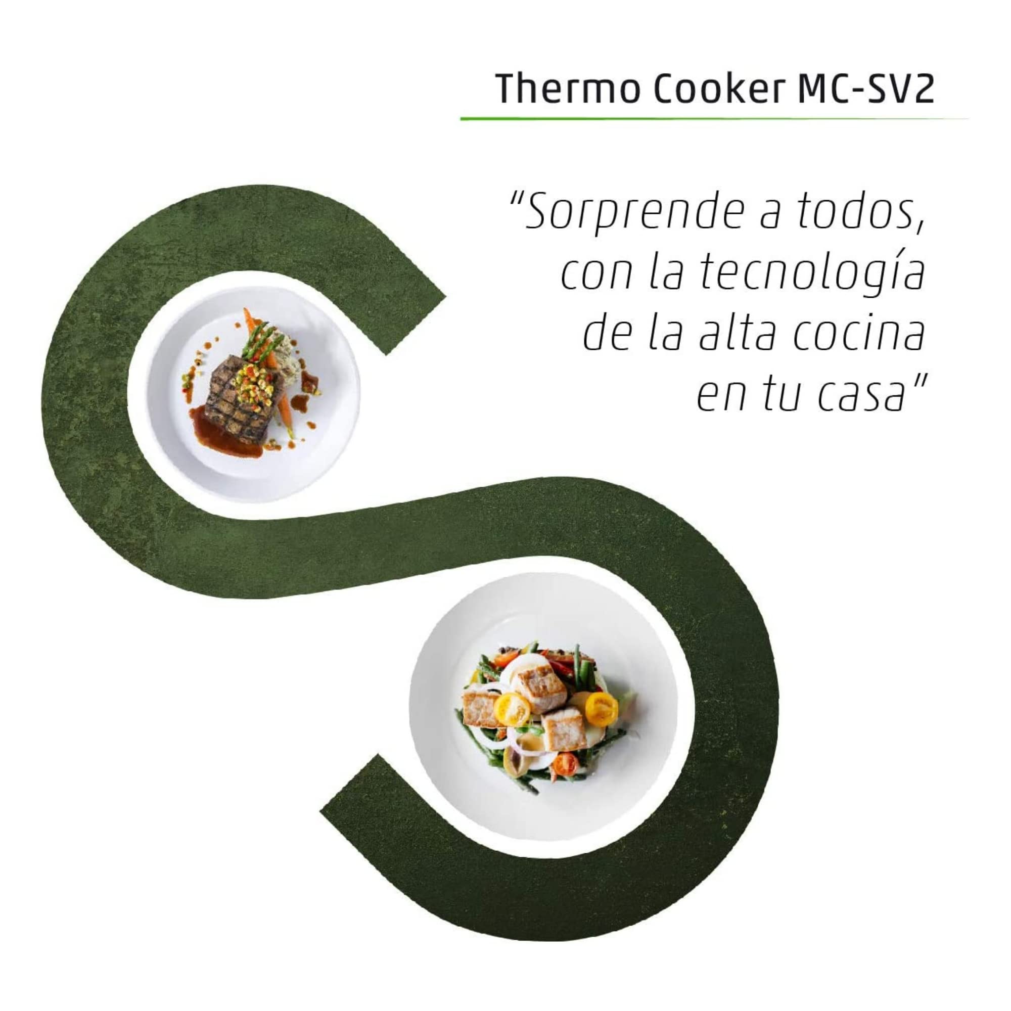 THERMOCOOKER MC-SV2 Sous Vide/Roner para Cocina a Baja Temperatura y al Vacío / 1200 W