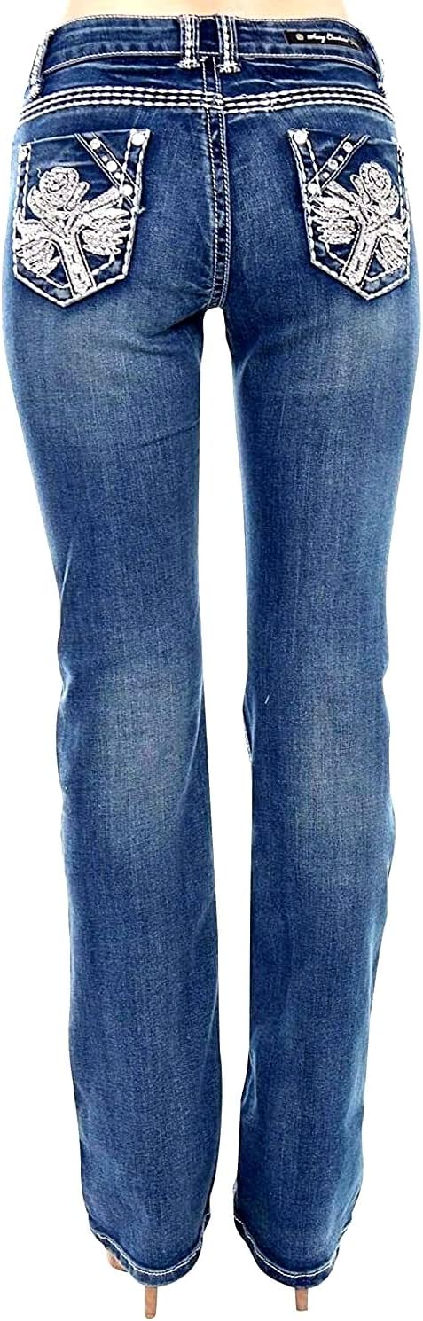 Clash/Jack David/Sexy Couture Women's Bootcut/Skinny Denim Jeans Stretch Blue