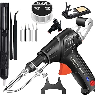 2026 Upgraded New Welder, Welding Gun, Internally Heated Industrial Laser Welding Tools, 3 in1 Multi-Function Soldering Iron Soldering Gun Set, for Industrial Home DIY (Internal Heat-black)