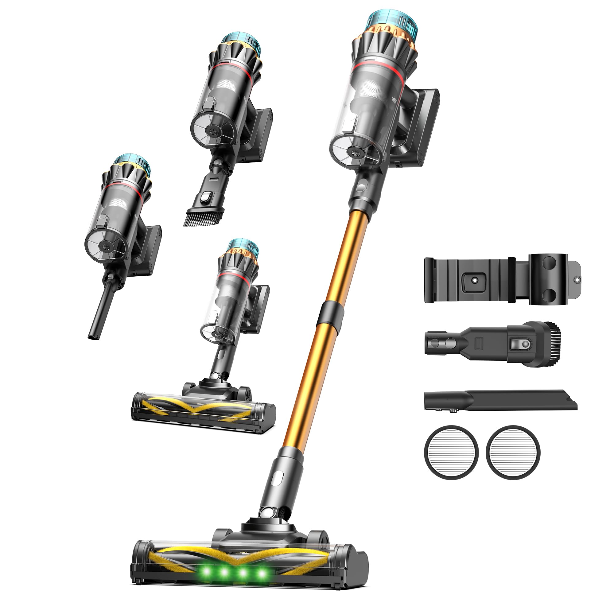 Vexilar Aspiradora sin Cable V14Pro 60KPa/60 Min, Aspirador sin Cable Fácil Manejar, Batería Extraíble,Ligero,Multiusos Accesorios, Aspirador Escoba para Suelo/Alfombra/Pelo de Mascotas/Coche