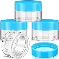 Vista 62 de Patelai - 4 piezas de recipientes de plástico transparentes, redondos, de boca ancha, a prueba de fugas, con tapas, para viajes, almacenamiento