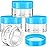 Patelai 4 Pieces Round Wide-mouth Leak Proof Plastic Container Jars with Lids for Travel Storage Makeup Beauty Products Face Creams Oils Salves Ointments DIY Making(1 Ounce,Blue)