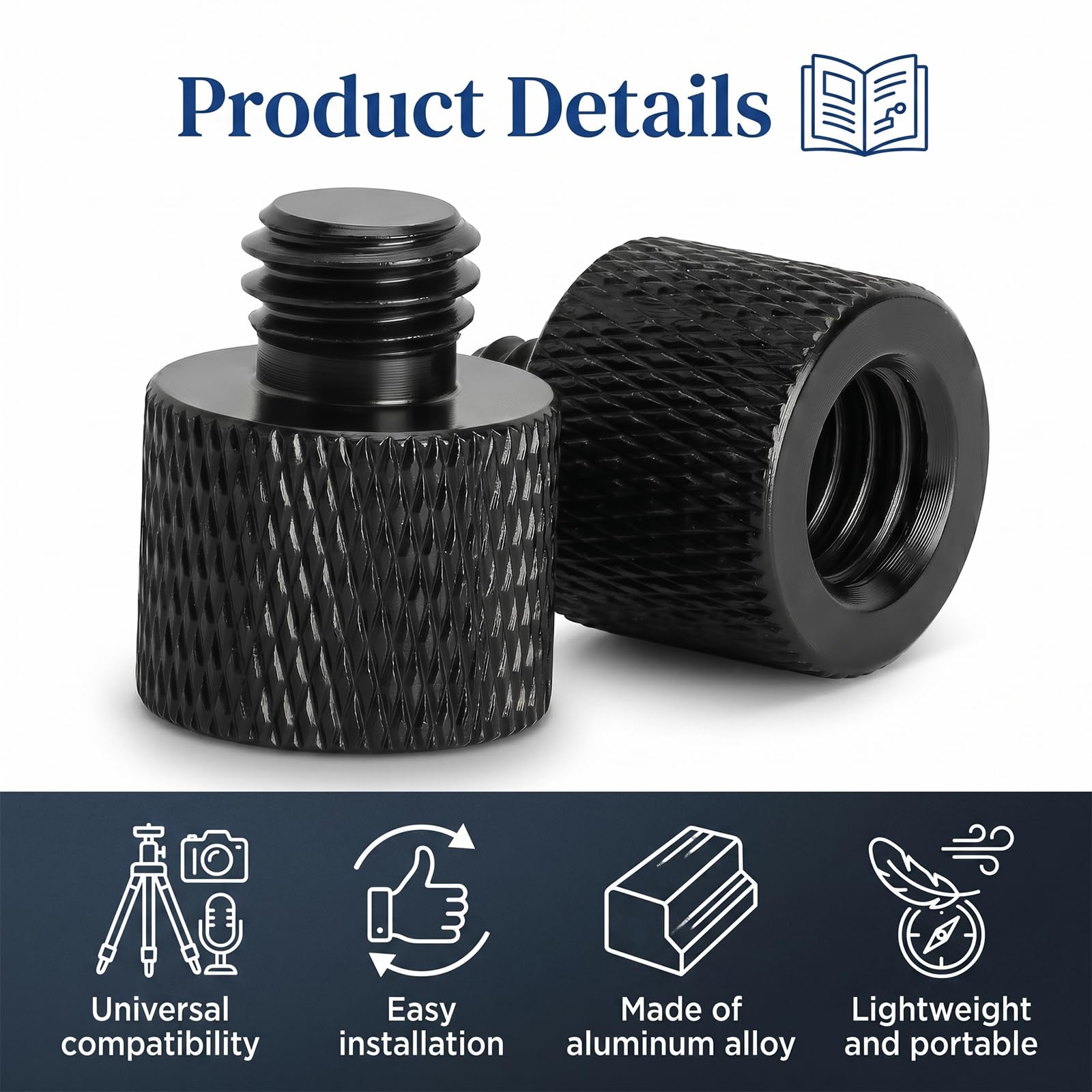 12 sztuk adapterów do statywu, zestaw adapterów do statywu, adapter gwintowany 1/4 na 3/8", adapter do aparatu, gwint aluminiowy do aparatu, statywu świetlnego, nagrań studyjnych