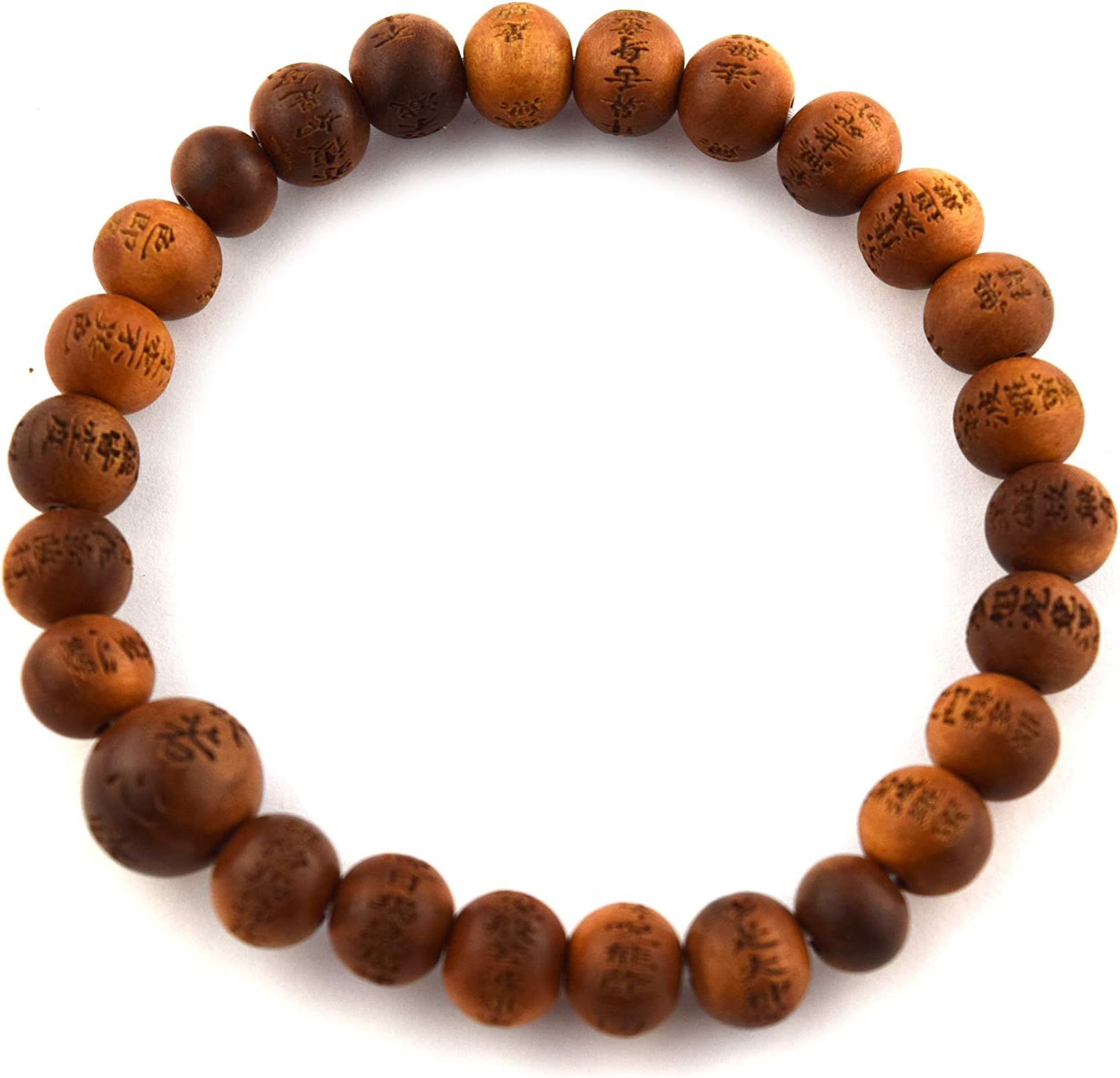 ไบฌ้ฝใใใฒๅฑ Indian Sandalwood Beads Bracelet Japanese Rosary Mala Juzu Heart Sutra Handmade Craft Men Gift Kyoto UDA107