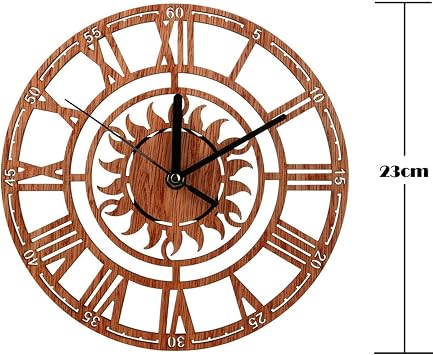 Wall Clock Clock Wall Clock Silent Non Ticking Wall Clock Retro Style Wooden Wall Clock Silent Wall Clock Bedroom Wall Clock Home Fashion Silent Wall Clock Easy to Read f.