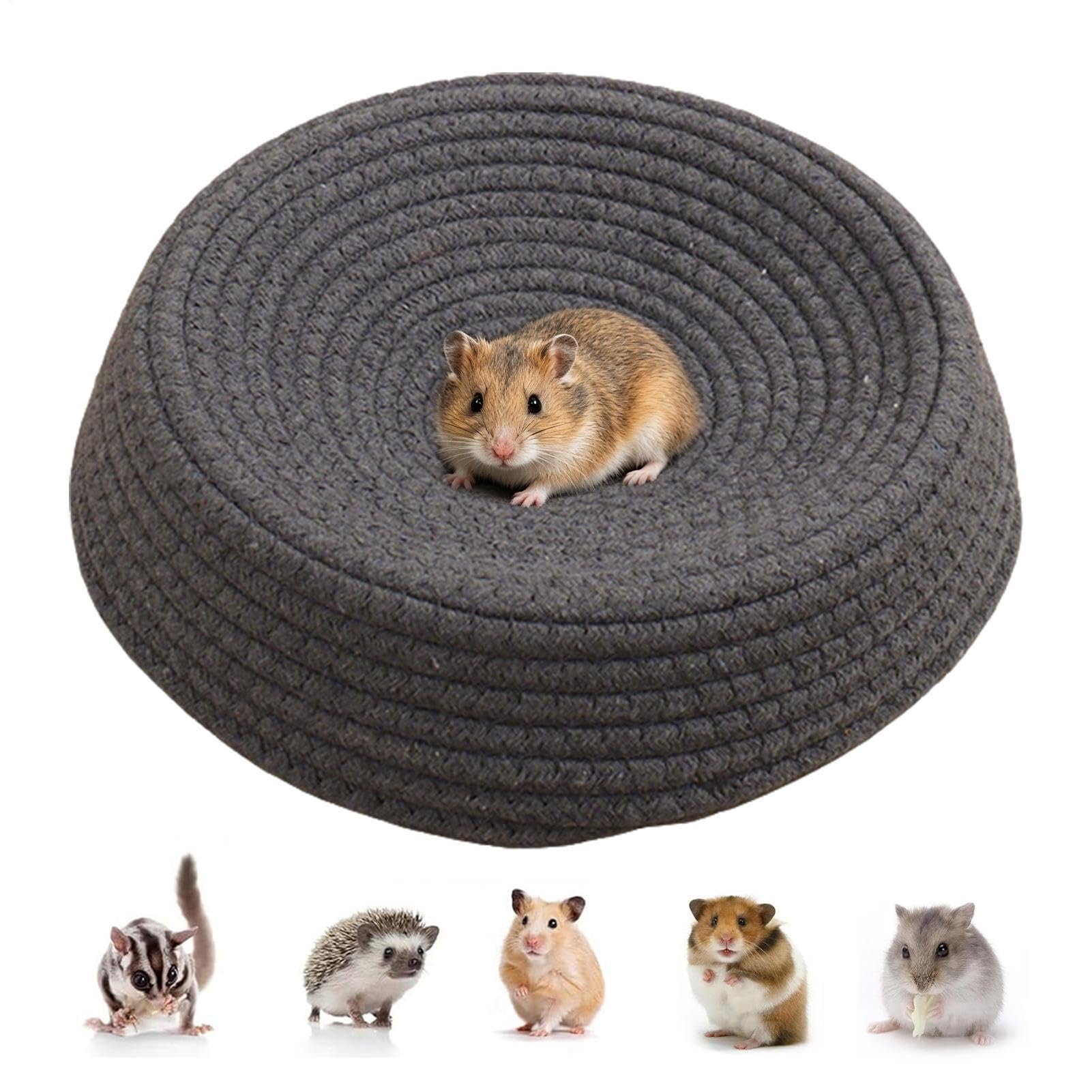 Cama circular de mascotas pequeñas y tapete de cobayas