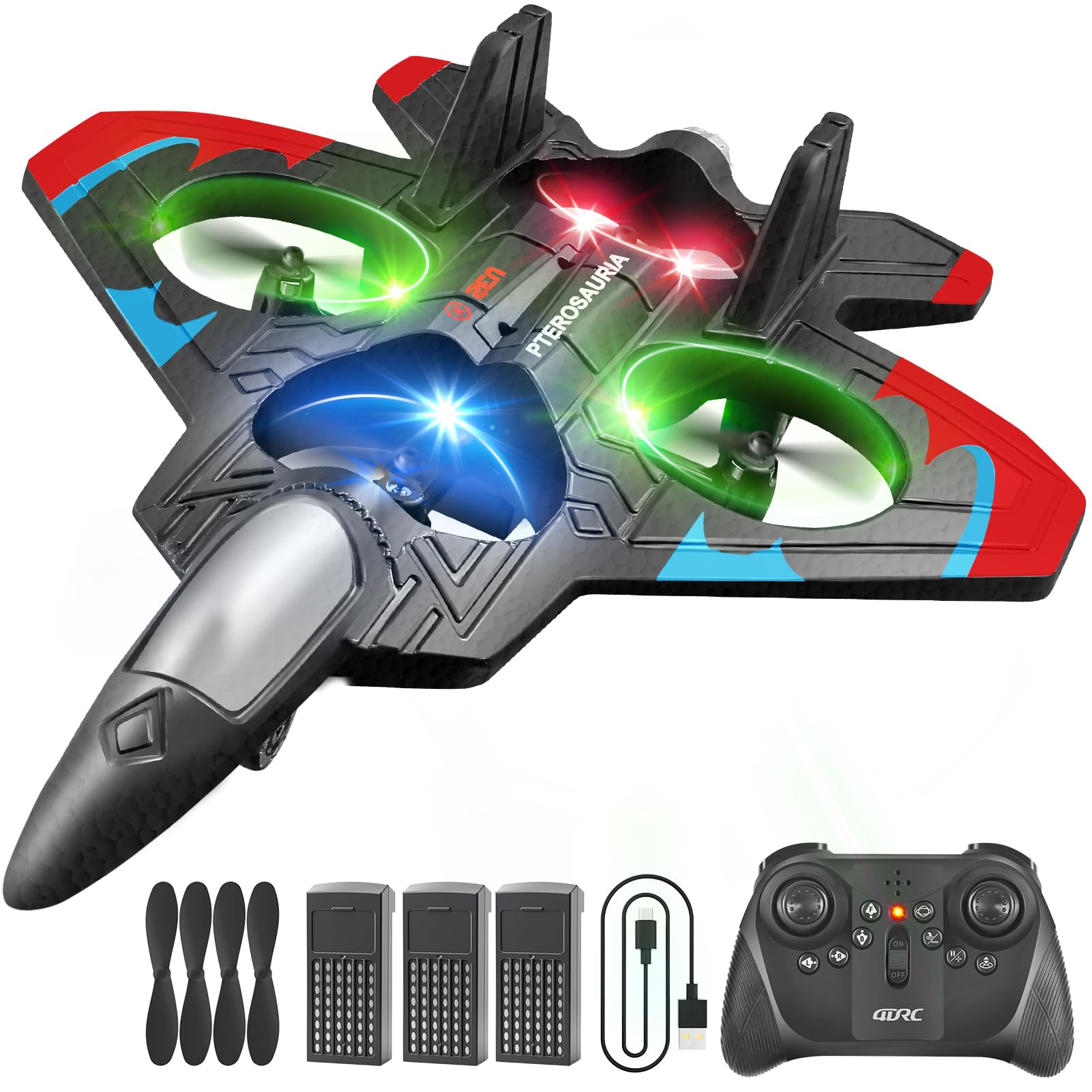 4DRC V32 RC Plane with LED lights
