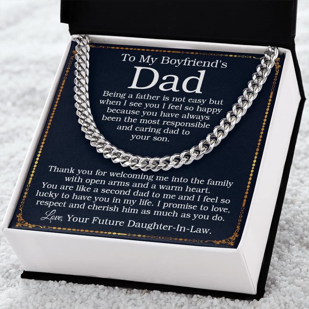Pulsera Para Hombre "SON" - Cadena Cubana Acero Inoxidable, Regalo Para Hijo, Papá, Día Del Padre