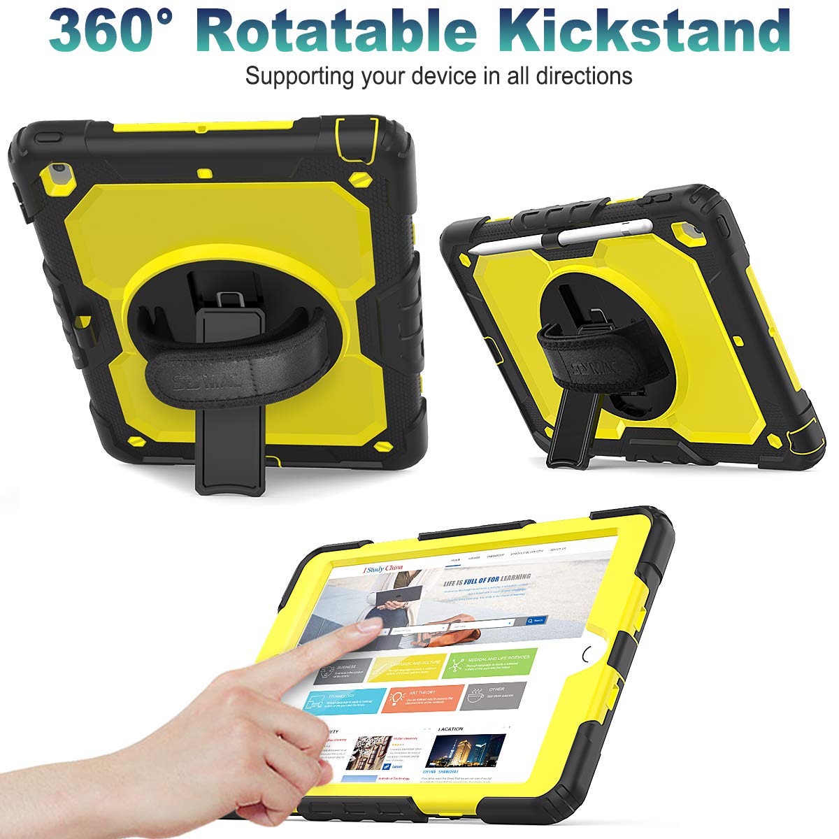 SEYMAC Funda Para IPad 9.ª/8.ª/7.ª Generación(2021/2020/2019