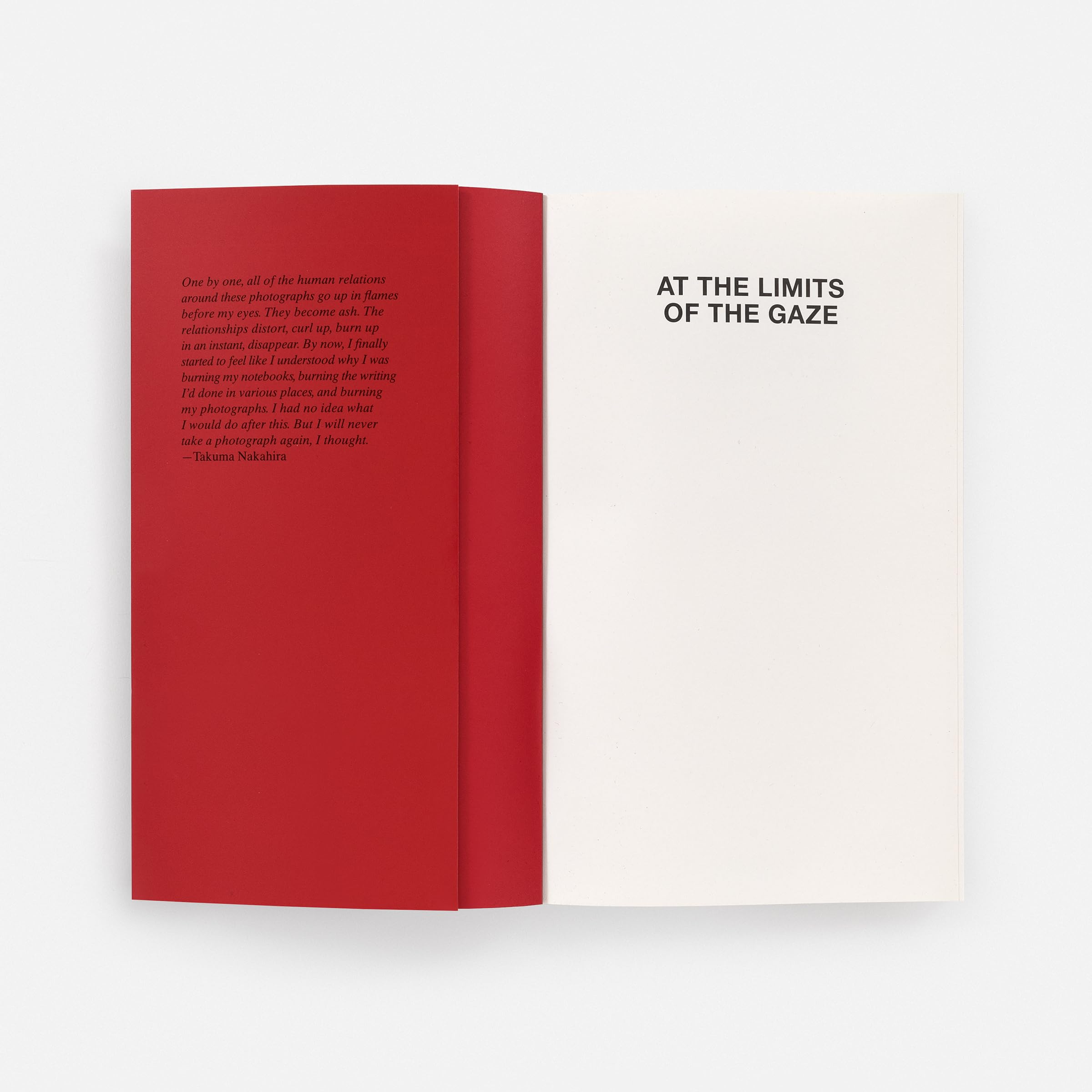 At the Limits of the Gaze : Selected writings by Takuma Nakahira /anglais (Aperture Ideas)