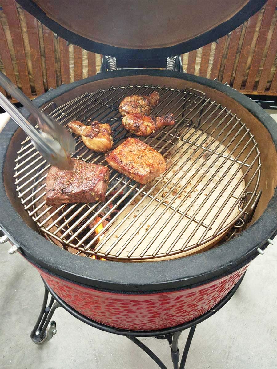 Cmanzhi S2C (1-Pack) Cooking Grate System Grilling Accessory for 18Inch Large BGE, Kamado Joe Classic, Coyote The Asado Cooker, Pit Boss and Other kamado Grill