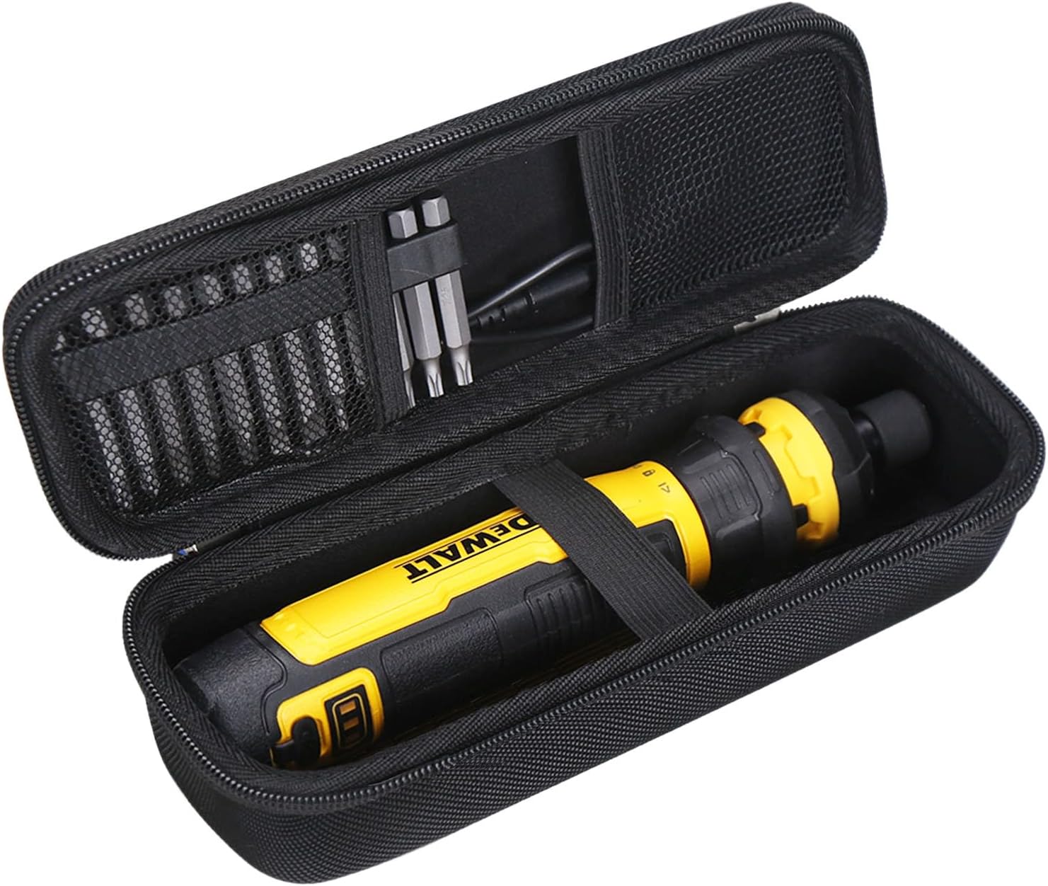Case for DEWALT Cordless Screwdriver with FLEXDRIVE Control and Screwdriving Bits DWHT66719 - Travel Protective Carrying Storage Bag (Full Black)