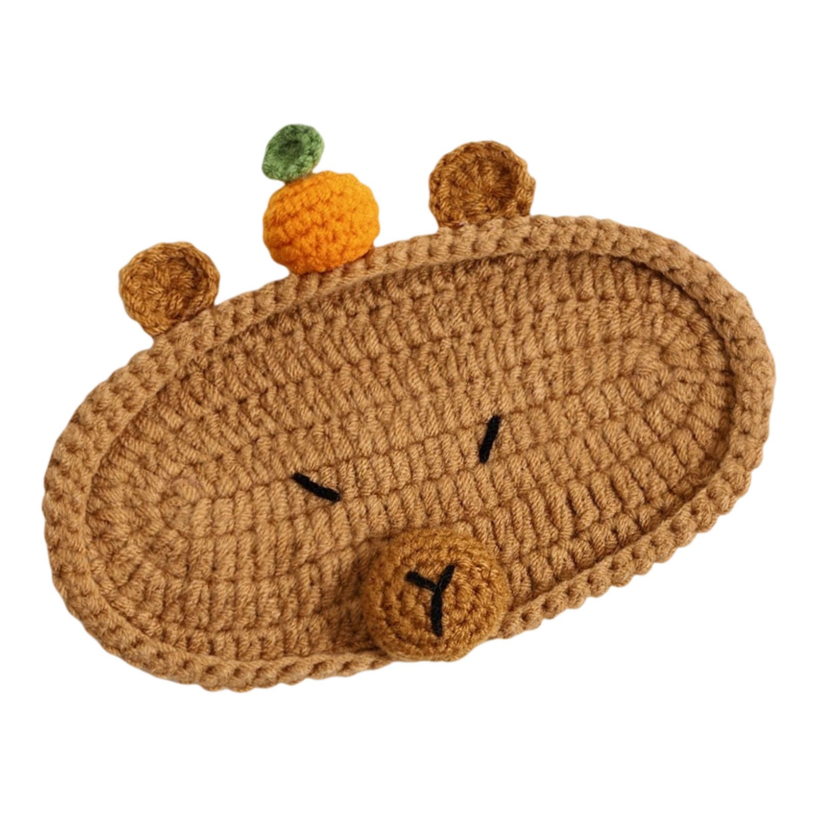 Kaeltsyn B Cotton Yarn Eyewear Case Organizers Handcraft Animal Shape Ox With Secure Holding Ideal For Purse Or Pocket Animal Eyeglass Owner