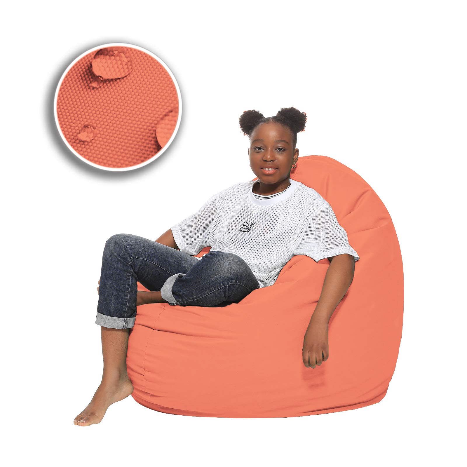 Sitzsack 2-in-1 Funktionen Bodenkissen für Erwachsene & Kinder - Gaming oder Entspannen - Indoor & Outdoor da er Wasserfest ist - mit EPS Perlen (Sunflower, 125 cm Durchmesser)