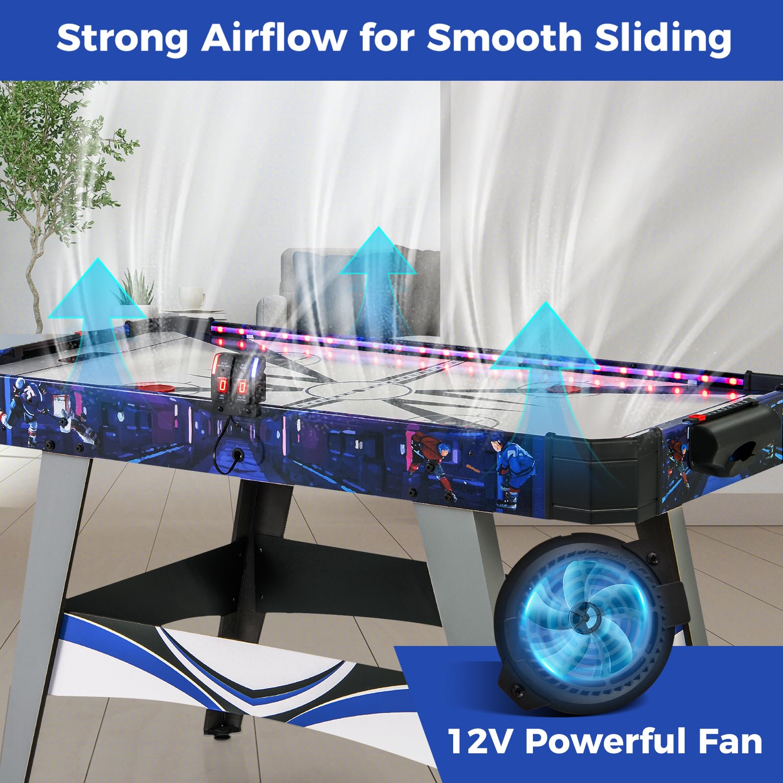 HOMASIS Table de Hockey sur Coussin d'air