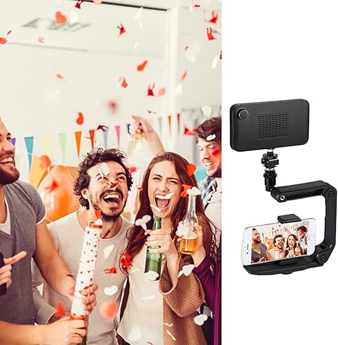 Miniatura 9 de Fydun Mango estabilizador de acción de video agarre estabilizador de mano con agarre en U para cámara DSLR, negro, conector 1/4-20, compatible con