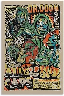 Mf Doom Poster Vintage Music Canvas Art Aesthetic And Wall Art Picture Decor Poster12x18inch(30x45cm)