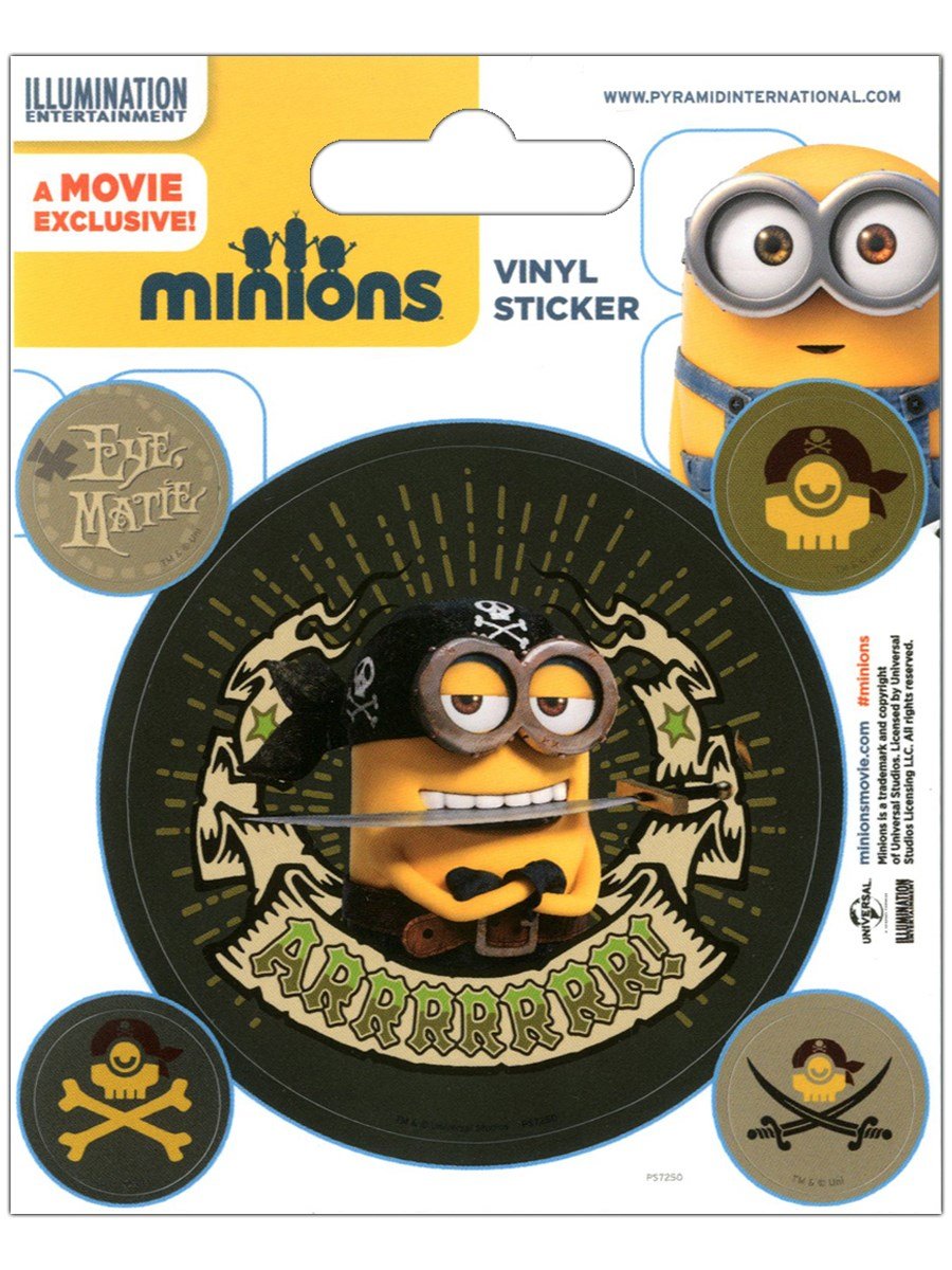 Pyramid International "Minions (Pirates) Vinyl Stickers, Multi-Colour, 10 x 12.5 cm