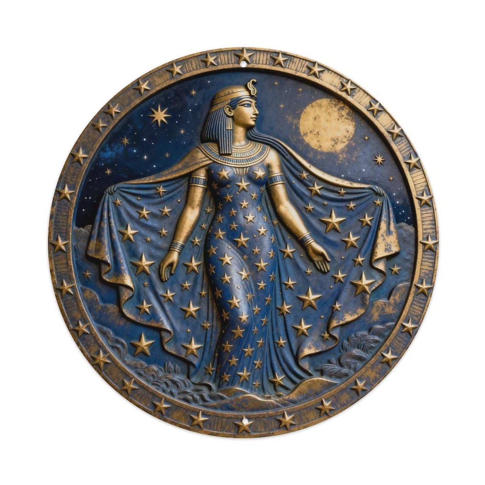 Nut Sky Goddess Stars Body Metal Tin Sign Plaque