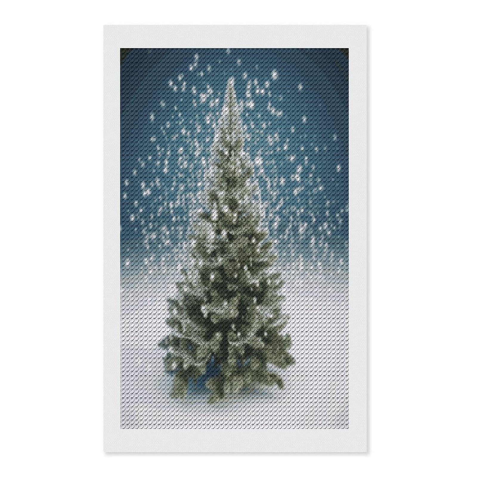 FekiLoot Merry Christmas Pine Tree Diamond Art Kits for Adults Diamond Painting Kits for Beginners DIY Diamond Art Kits Round Full Drill Diamond Dot Gem Painting for Home Wall Decor Gift 12"x20"