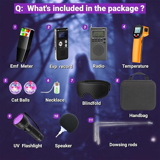 Kit profesional de caza fantasmas 12 en 1 miniatura 2