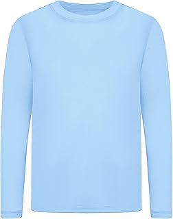 UPF 50+ Sun Shirts 5T to Youth Rash Guard for Boys and Kid Girls Long Sleeve UV Protection Sun Shirts