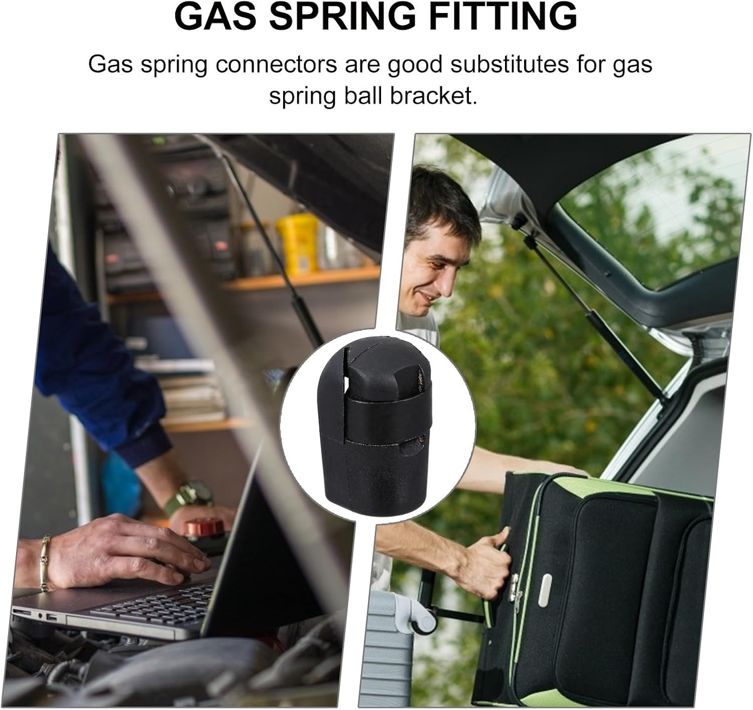 ORFOFE Gas Spring End Fitting Connector Plastic Adapter 5pcs Black with Easy Removal and Fine Workmanship Convenient Connection and Lift Supports for Gas Spring