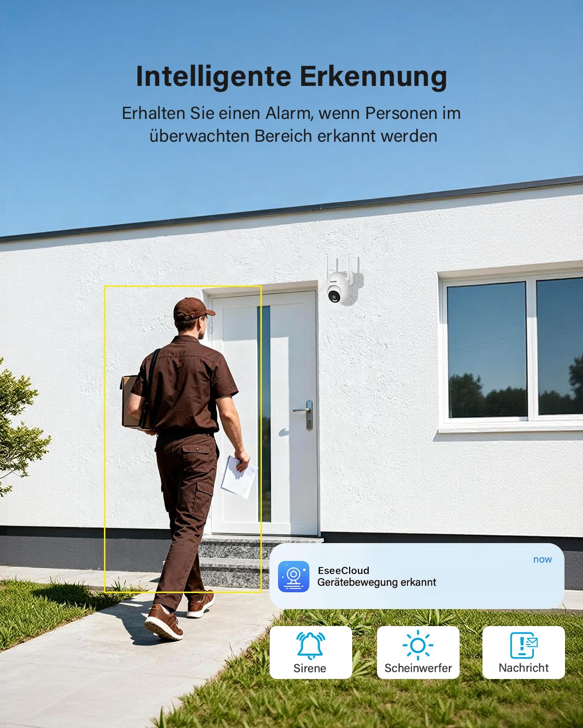 PTZ Überwachungskamera Set mit 10'' Monitor, 5MP 10CH WLAN NVR | 4 Pcs 360° PTZ Kameras mit 24/7 Aufnahme, 2-Wege Audio, Farbe Nachtsicht, Automatische Verfolgung, Personenerkennung, 1TB HDD