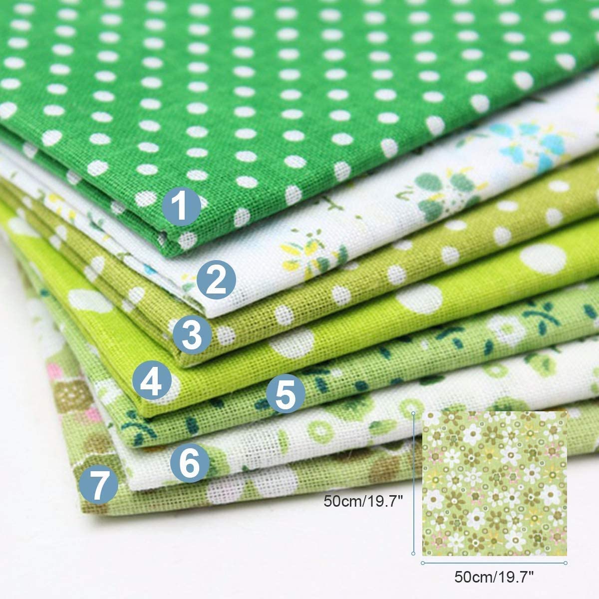 Amazon | 生地 布 花柄 50㎝×50㎝ DIY手芸用 綿 花柄 ハンドメイド  