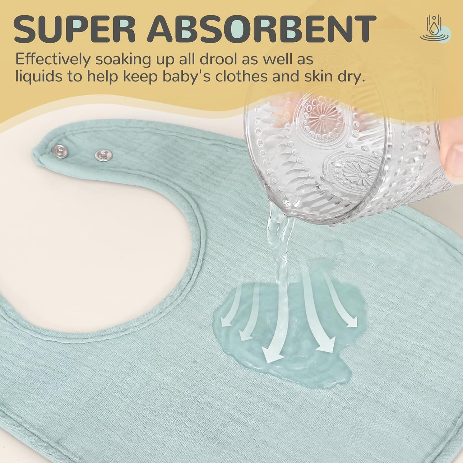 SLOSH Bavaglini Bavaglino Neonato Cotone Baby Pappa Morbidi Panno Per Ruttino Assorbenti Burp Neonati Neonata Lavabile