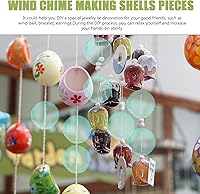 Vista 77 de GLEAVI Cowrie Shells 100pcs Round Shells Pieces Round Natural Capiz with 2 Hole, Polished Slice Accessory Capiz Pearl Coin Beads Charms for Jewelry