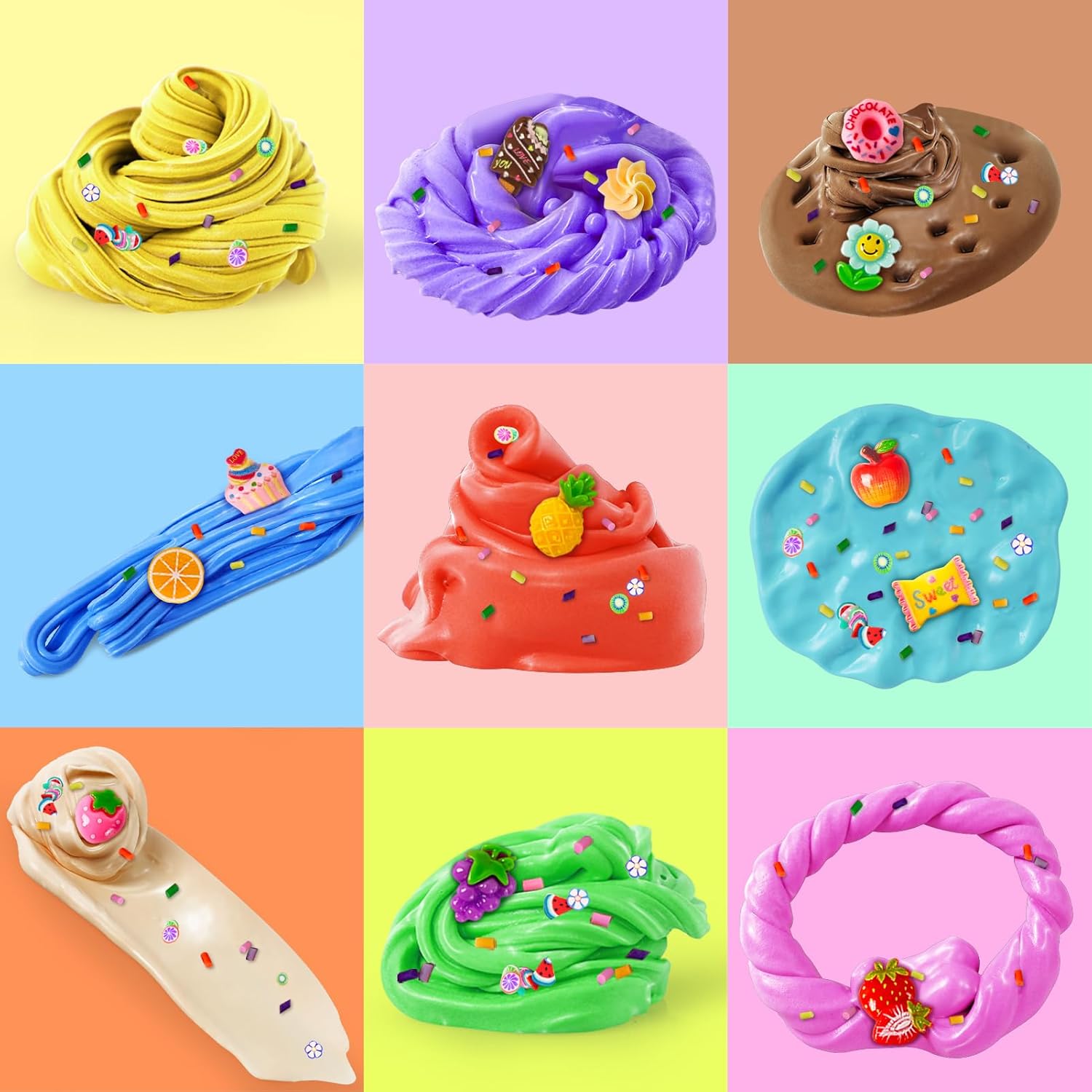 40 Pack Butter Slime Kit for Kids, Slime Toys for Boys & Girls, Scented DIY Slime Toy for Party Favor, Soft and Non-Sticky, Birthday Easter Gifts Prize for Girl Boys Kids 6 7 8 9 10 11 12