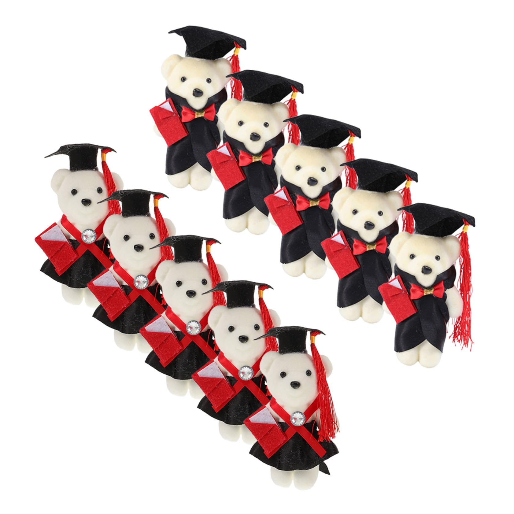 Alipis Mini Graduation Bear: 10pcs Graduation Bear Stuffed Animals with Cap - Plush Toys for College High School Class of 2025