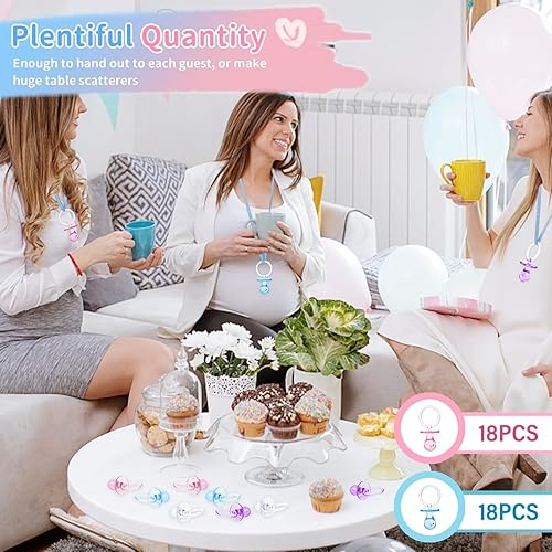 Miniatura 5 de 36 chupones acrílicos para juegos de baby shower, niños y niñas, chupetes de baby shower de 2.5 pulgadas, chupete a granel para juegos de caza,