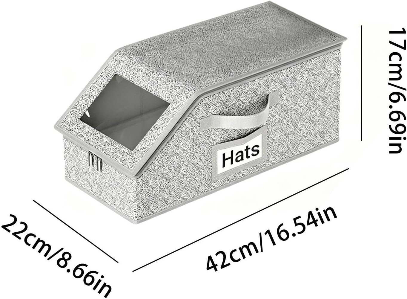Baseball Hat Organizer Stackable Holder Case with Clear Window Lid