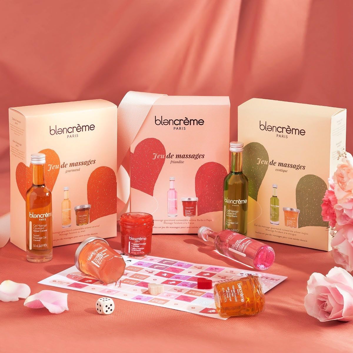 Blancrème Coffret Jeux de Massages Saveurs Gourmandes pour Adulte