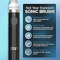 Vista 52 de Cepillo de dientes eléctrico Pop Sonic (plata metálica) – Cepillos de dientes de viaje con batería AAA Cepillos de dientes eléctricos para niños