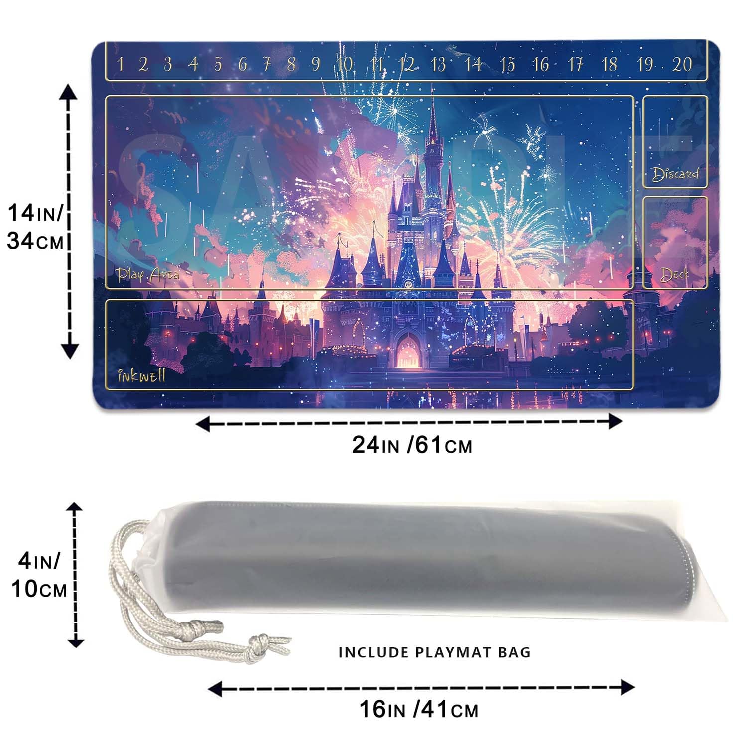 Amazon | Lorcana TCG プレイマット マジック ドリームランド 24インチ