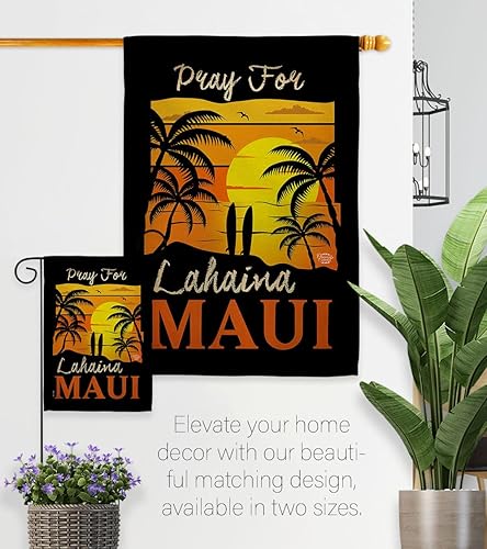Miniatura 8 de Pray for Lahain Maui - Bandera artística para decoración de dormitorio, poste de bandera para patio, césped, jardín, decoración de habitación para