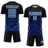 Custom Soccer Jersey Printed Name Number Logo, Aqua Athletic Shirts for Men Women Youth Soccer Shirt Sports Fan Jerseys