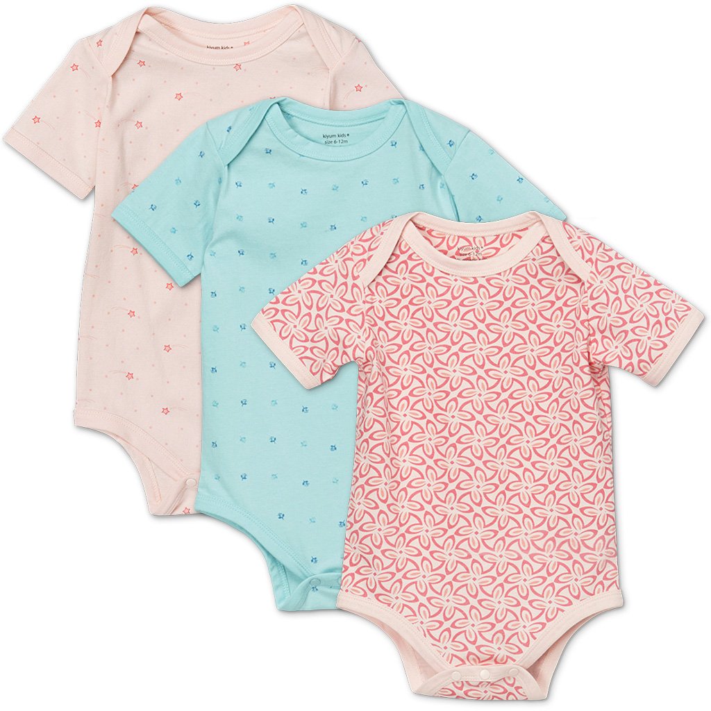 Organic Cotton Baby Bodysuit 3 Pack