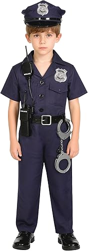 Miniatura 4 de KIDIN Disfraz de policía para niños, disfraz de policía, Halloween, cosplay, día de carrera, regalos de cumpleaños