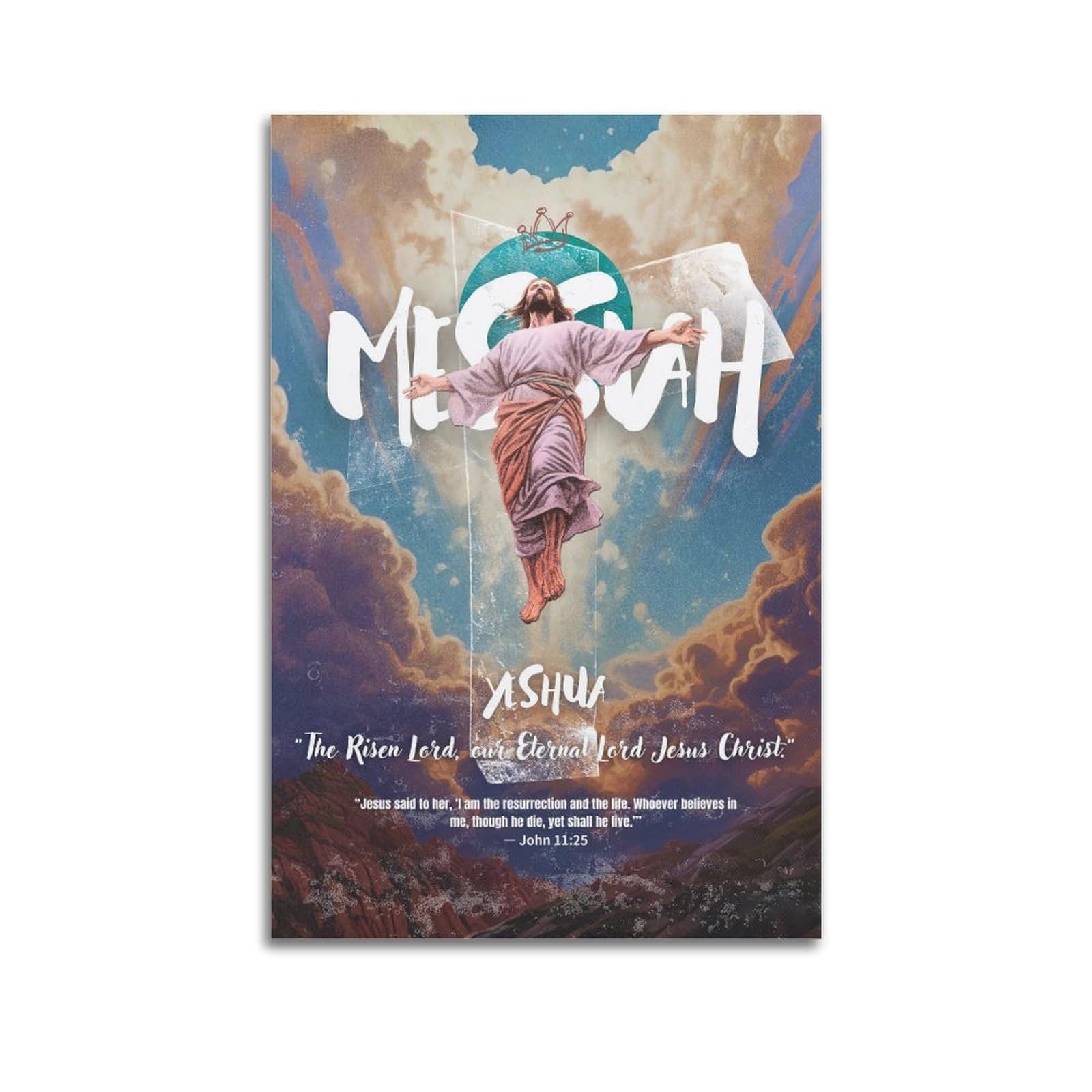 Religion Christianity Resurrection of Jesus Christ Easter Poster Decorative Painting Canvas Modern Art Picture 24x36inch(60x90cm)