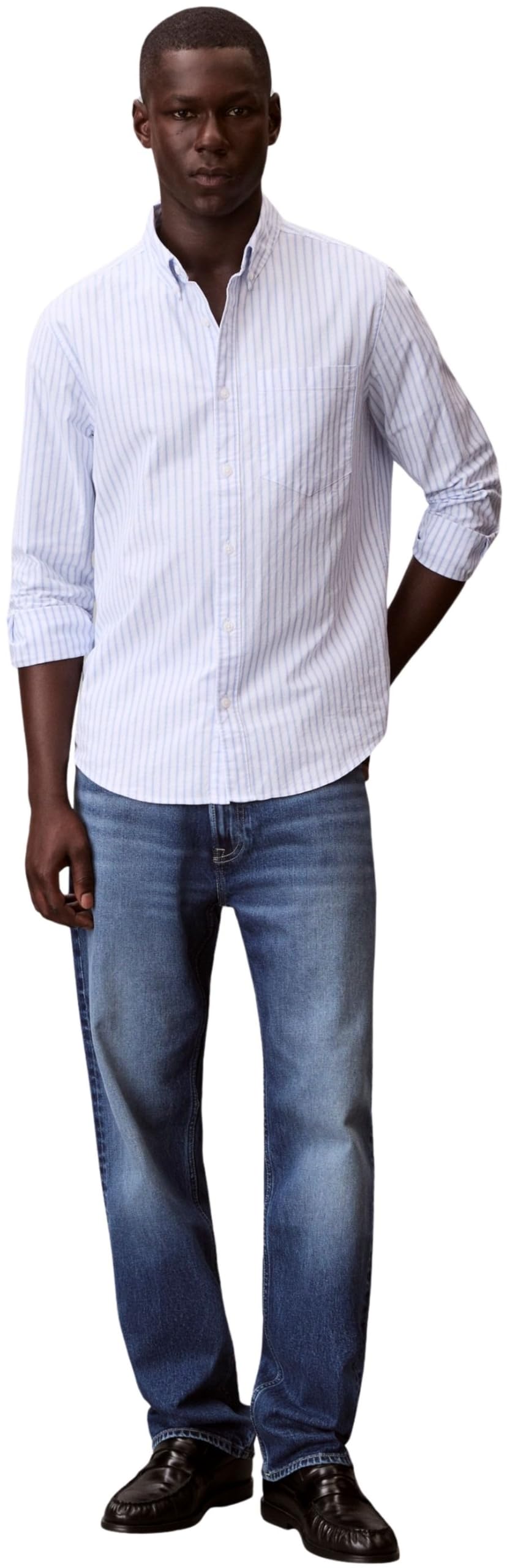Calvin Klein Inne koszule Mężczyźni Ls Yd Stripe Oxford Classic Shir Lv04rf100g