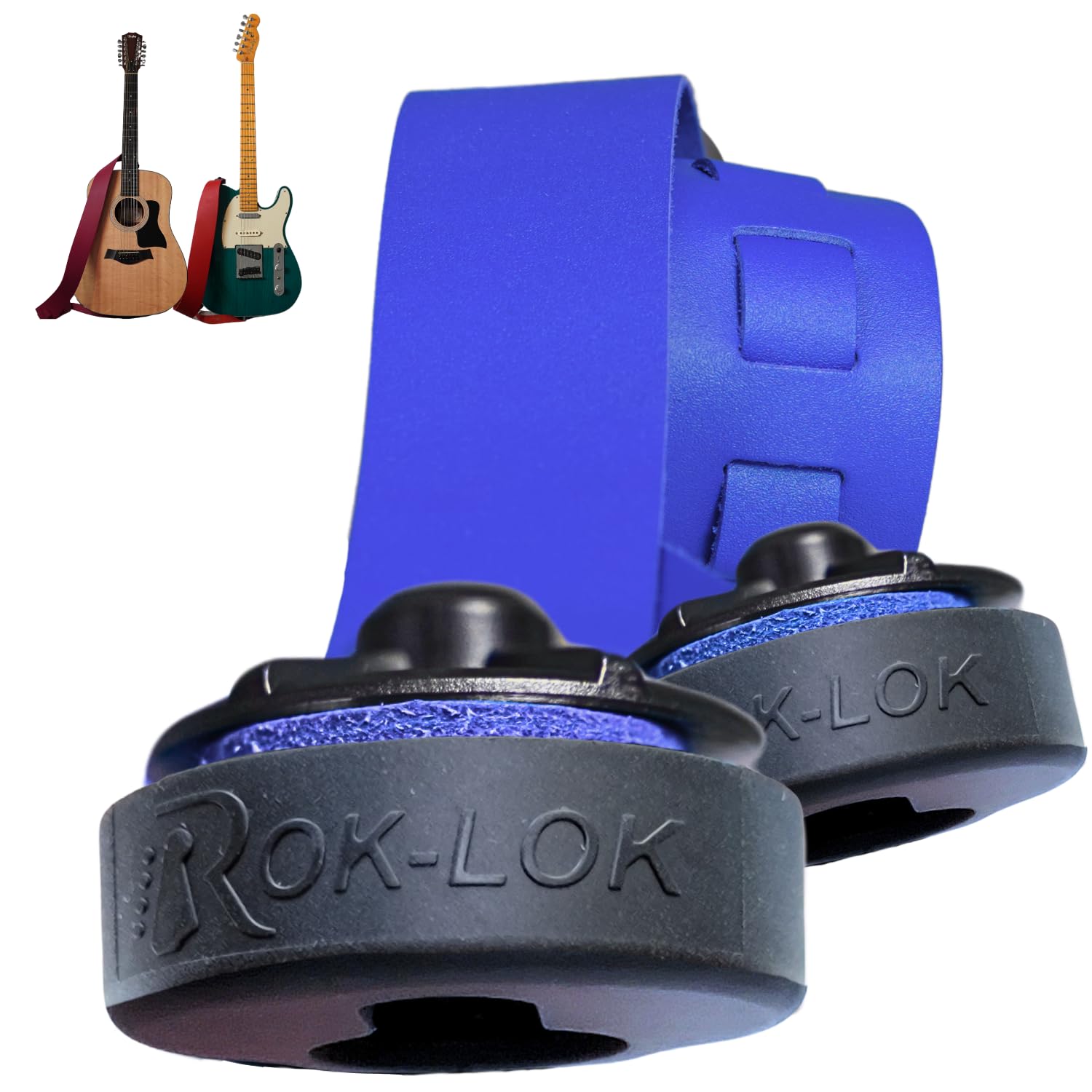 Rok Lok Pro - Universal Quick Change Guitar Strap Lock - Set of strap locks with ANTI-SCRATCH coating - Protect your instrument with no modifications or hardware replacement