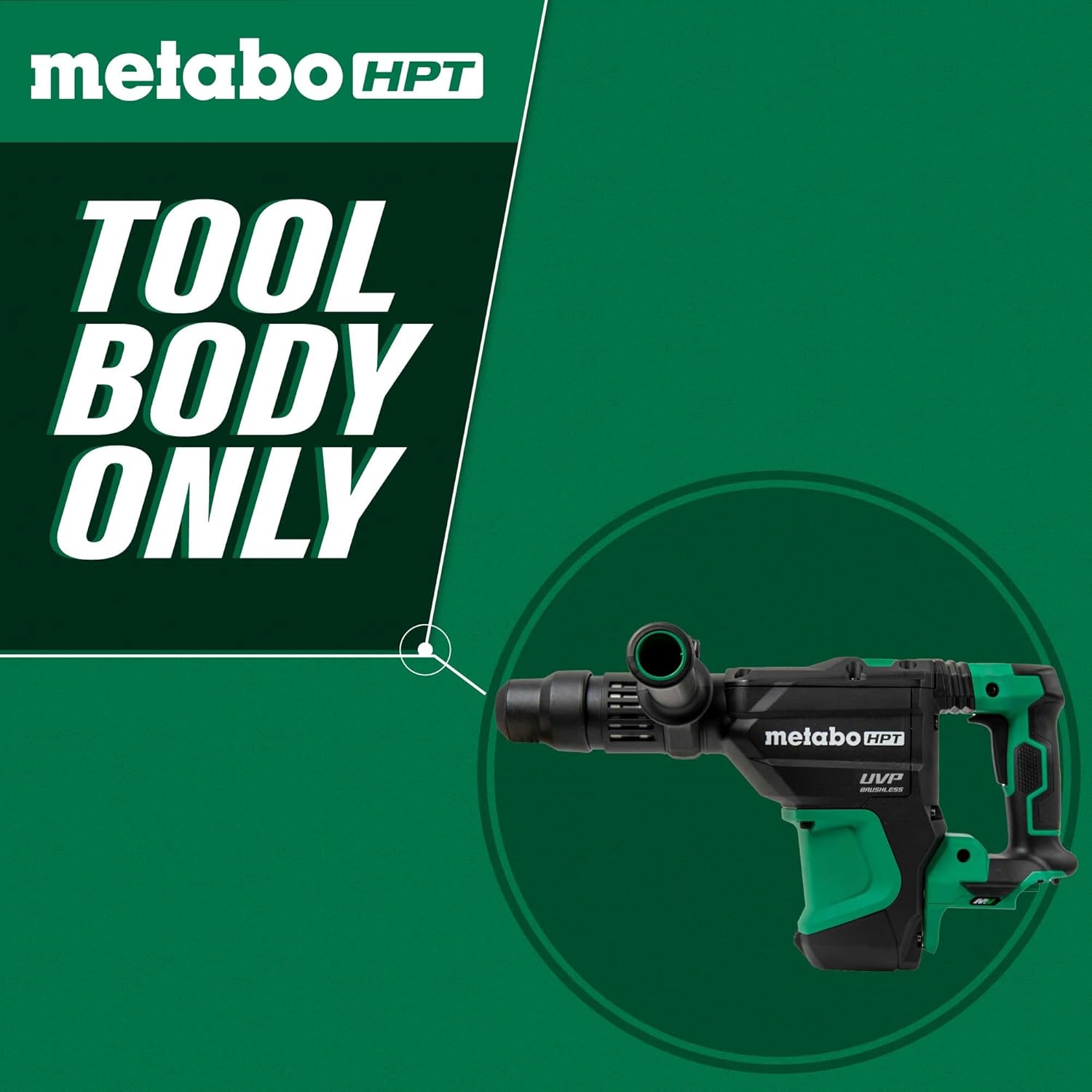 Metabo HPT 36V MultiVolt™ Cordless Rotary Hammer | 1-9/16-Inch SDS Max | Tool Only - No Battery | Optional AC Adapter | DH3640DAQ2