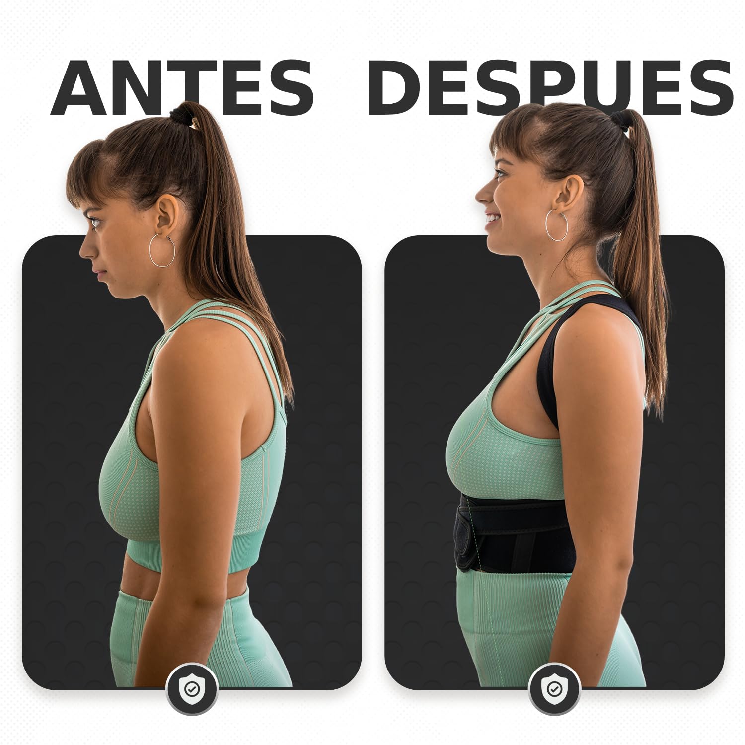 Roar® Corrector de Postura Hombre Mujer – Faja Espalda Recta, Corset Postural para Corregir Postura y Mejorar la Salud