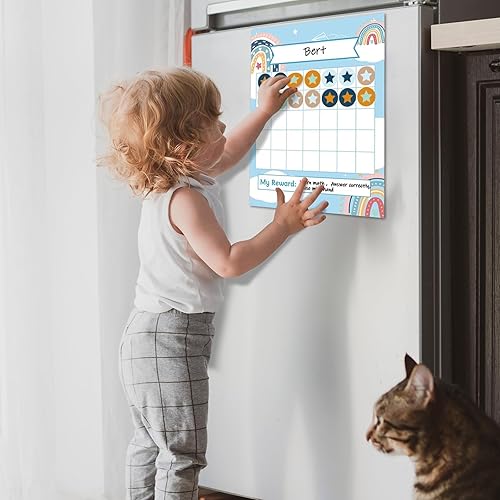 Miniatura 7 de 40 calcomanías bohemias de recompensa, gráficos de incentivo de comportamiento de arco iris, para niños, calcomanías de estrellas coloridas para