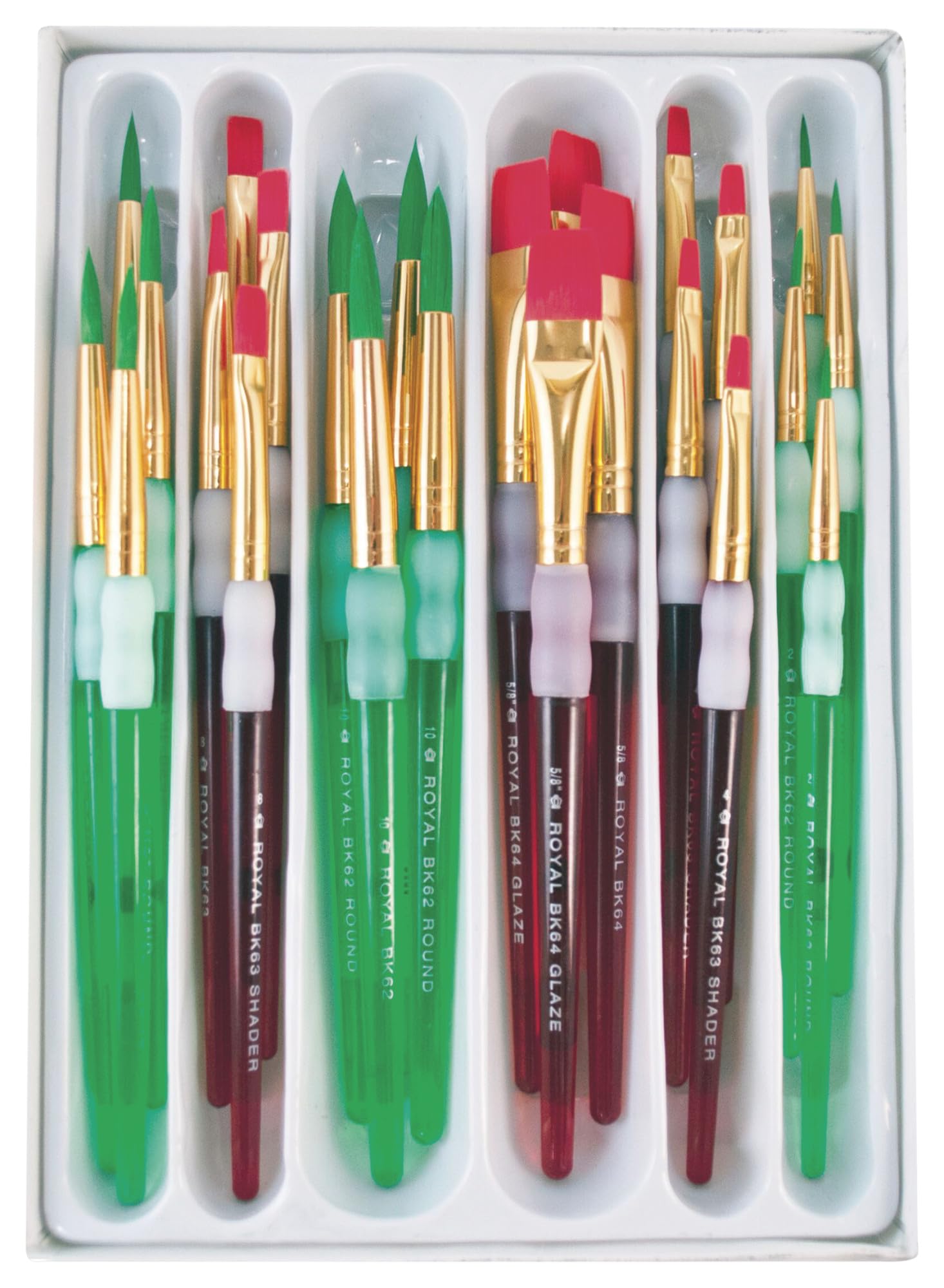 Brushes Paint Big Kids Choice Round and Flat Value Set of 24